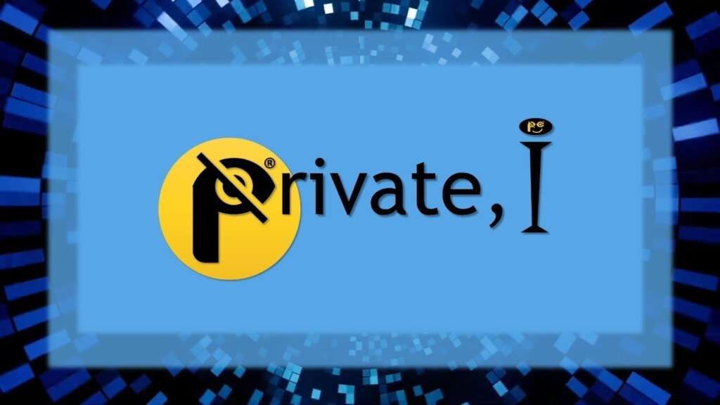 An Image Sign Talking About Private on a Blue Background